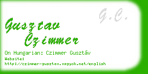 gusztav czimmer business card