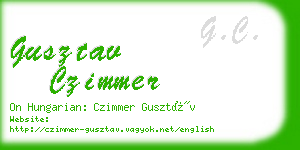 gusztav czimmer business card